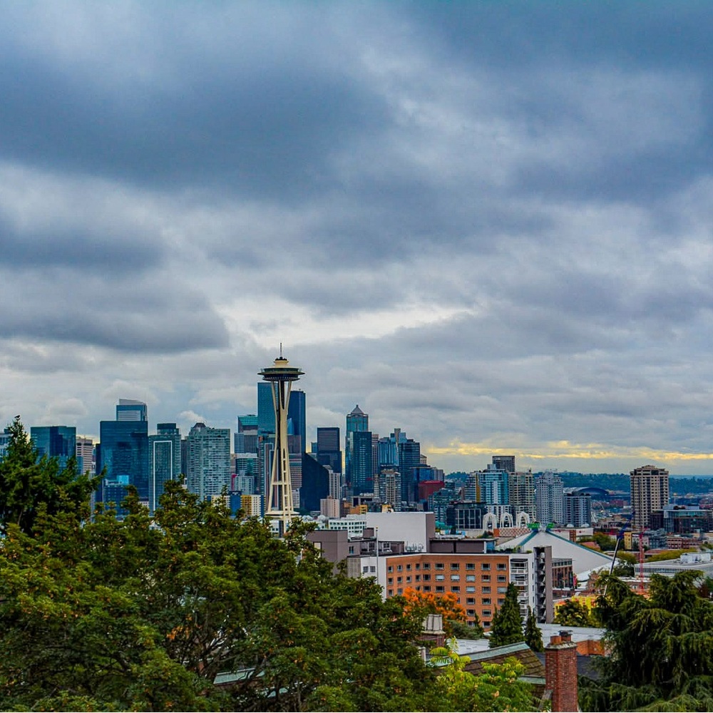 5x7 print of Seattle skyline